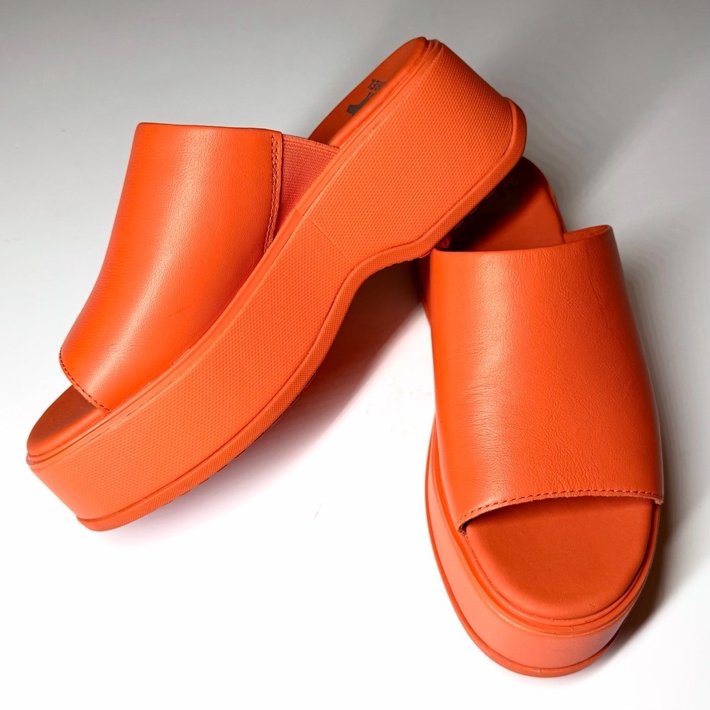 Sorel Women’s DAYSPRING Orange Platform Slide Sandals Size- 7 - Picture 4 of 9